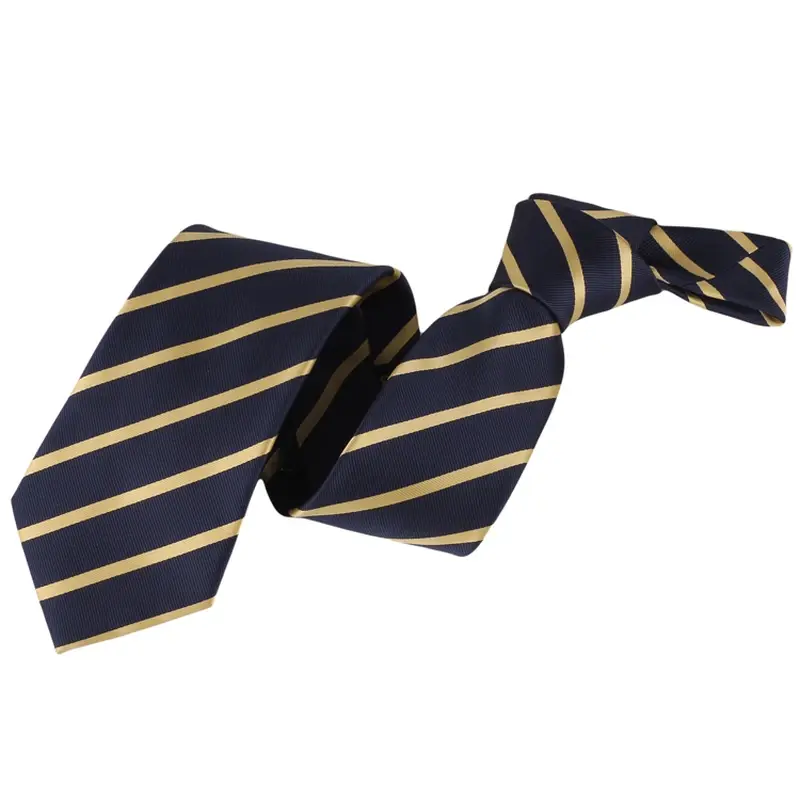 Navy and yellow striped neckties