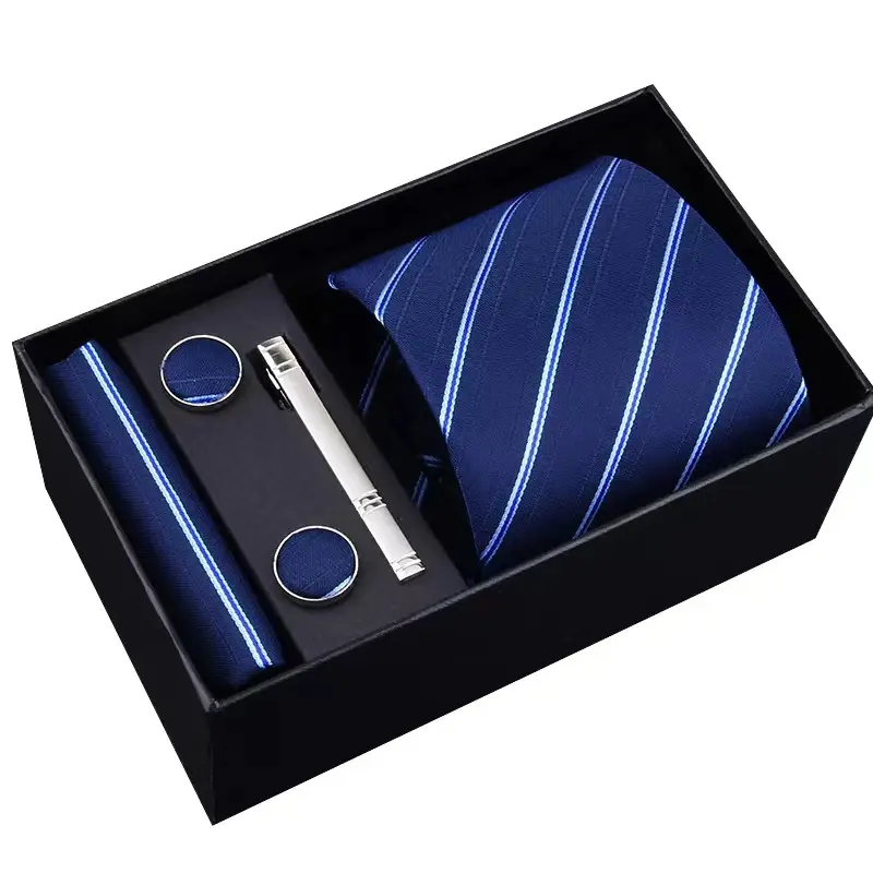 Necktie presentation with a gift box