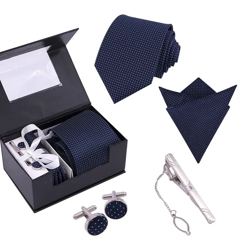 Necktie presentation with a gift box