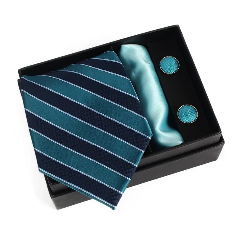 Necktie presentation with a gift box