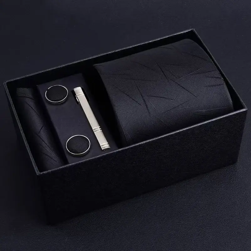 Necktie presentation with a gift box
