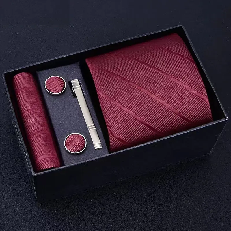 Necktie presentation with a gift box