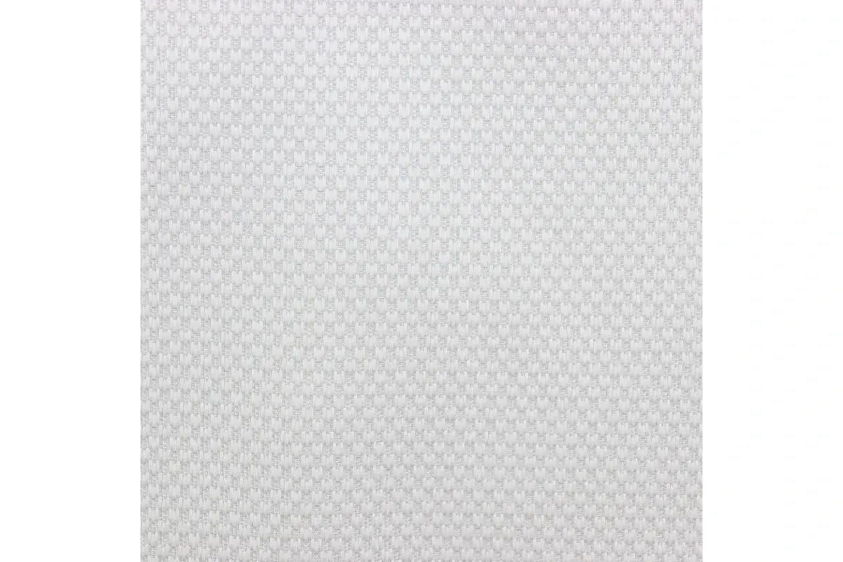 Close-up of an ivory geometric jacquard weave.