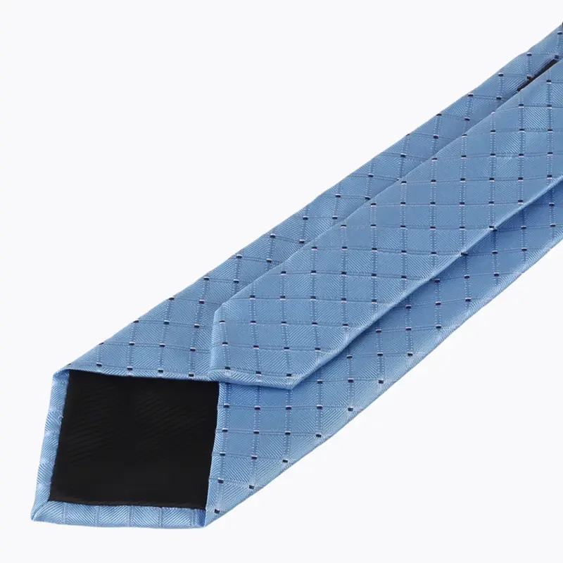 Reverse and finishing details of a necktie