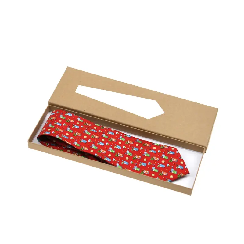 Necktie presentation with a gift box