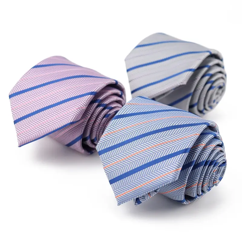 Pastel neckties with diagonal stripes