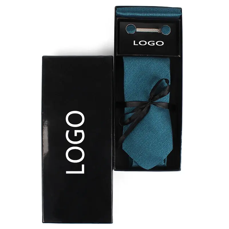Necktie presentation with a gift box
