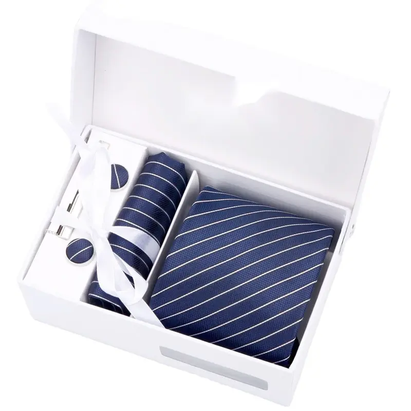 Necktie presentation with a gift box