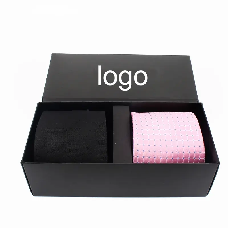 Necktie presentation with a gift box