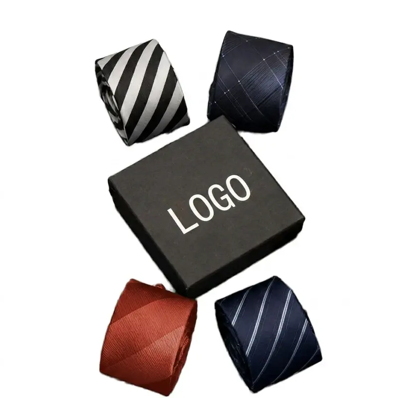 Necktie presentation with a gift box