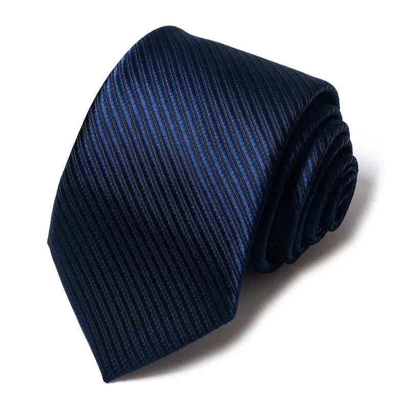 Dark necktie with fine diagonal texture