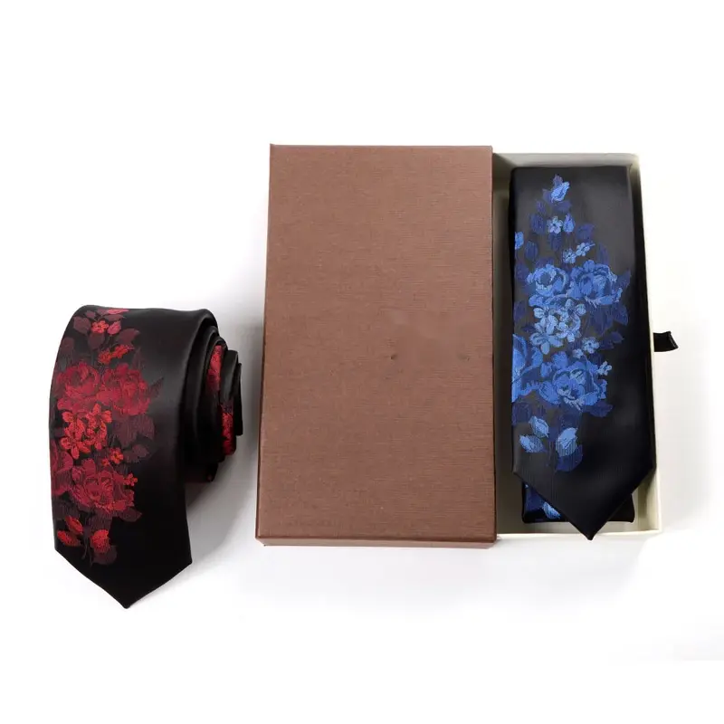 Necktie presentation with a gift box