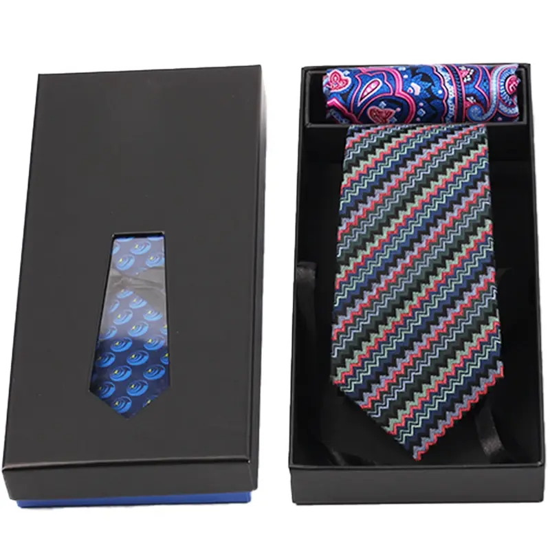 Necktie presentation with a gift box
